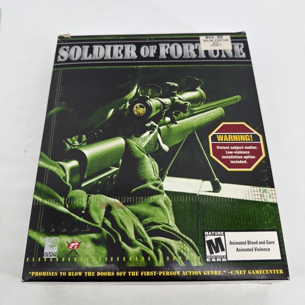 Soldier of Fortune (PC, 2000, Activision) Big Box Large Display